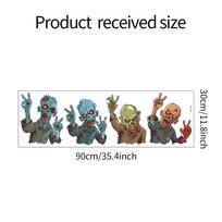 Helovino Animacinis Zombių Derinys Virtuvės Miegamojo Svetainės Sienų Dekoracija Sienų Lipdukai 30*90CM/fun-d12