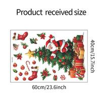 Kalėdų eglutė Kalėdų Senelis Saldainių Dovanų Dėžutė Šaldytuvas Dekoratyvinis Fonas Pagražinti Sienų Lipdukai 40*60cm/fun-e153 black
