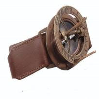 Wrist Strap Wristwatch Sundial Compass Wrist Sundial Stempunk Watch black