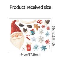 Fun-f351 Cute Santa Snowflake Gingerbread Man Refrigerator Sticker Beautification Decorative Wall Sticker 35*44cm/fun-f351 914