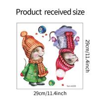 Fun-m220 Cartoon Painted Mouse Scarf Bathroom Toilet Toilet Sticker Home Decoration Wall Sticker 29*29CM/fun-m220