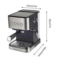 1050W Espresso Pusiau automatinis Kavos Aparatas 1.5L Nerūdijančio Plieno Kavos Aparatas Virtuvė Espresso Malimo Aparatai EU juoda