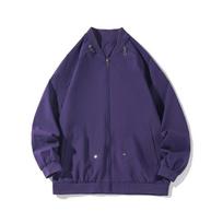 Autumn New Hong Kong Style Large Size Men's Stand Collar Jacket Men's Casual Baseball Uniform Loose Jacket Men's Trendy Brand M