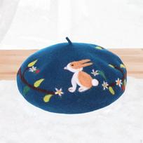 Beret Hat for Men Women Causal Fall Artist Holidays Street Themed Party mėlyna