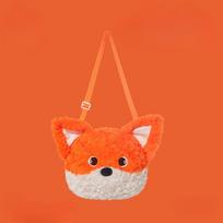 Lapė Mielas Pliušinis Mažas Krepšys Universalus Lėlės Lėlės Messenger Bag Vienos Peties Nišinis 24*25 orange