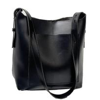 Fashion trend Joker leisure advanced texture solid color college wind large-capacity student bucket bag shoulder messenger bag