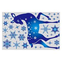 Kalėdiniai langų lipdukai Kalėdų snaigių langų lipdukai stiklui 1 blue