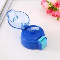 2pcs Reusable with Straw Replacement Water Bottle Children Cup Lid Silicone Tumbler Lids Mug Cover 2pcs mėlyna