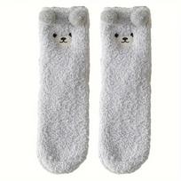 Kojinės - SHOP-STORY - TSOCKS - Pliušinis Meškiukas - Švelnios ir Šiltos - Vienas Dydis Pilkos