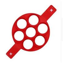 Moule à crêpes - T04C6F - Silicone Rouge - Réutilisable - Anti-adhésif - Compatible lave-vaisselle