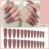 Long Ballet Matte Gray Wearing Nail Patch Fake Finger Sticker Nail Patch Direct For Manicure