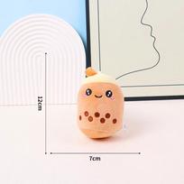 Miela vaisių pieno burbulinės arbatos pliušinė lėlė raktų pakabukas Kawaii minkštas įdarytas pliušinis žaislas burbulinės arbatos raktų pakabukas kuprinės pakabukas dovanos mergaitei white