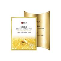 SNP Gold Collagen Ampoule Mask 10pc/box, Anti-Aging, Firming, Moisturizing, Korean Cosmetics, Kbeauty, sample beige