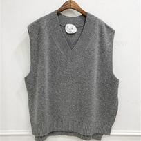 Autumn and Winter Loose Knitted Sweater Vest Women Thick Sleeveless Casual Pullover Sweater Vests Office Lady Elegant Solid Knitwear Waistcoat 25333 One Size pilka spalva
