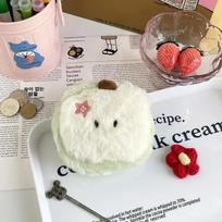 Kawaii animacinis mini obuoliuko pliušinis nulinis piniginė mergaitei miela pliušinė monetų piniginė raktų laikymo krepšys vaikų šventės vakarėlio dovanos gray