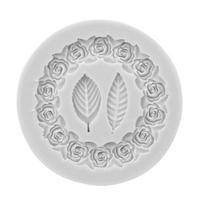 Wreath Leaves Frame Silicone Chocolate Fondant Cake Mold DIY Decorating Tool