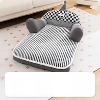 New Cat Sofa  Deep Sleep Big Eyes Cute Backrest  Dog Bed  Kennel  Thickened Mat  Cat Bed  Pet Nest  Cat Nest Jas ash (removable and washable)