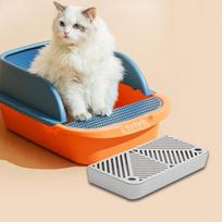 Foot Board for Cats Litter Box Easy Clean Cat Litter Box Accessory for Multiple Cats for Cat Litter Tray Litter Pan Home Bedroom gray