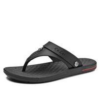 Fashion Summer Flip Flops for Men Fashion Fashion Casual Outwear Slippers Large Soft Bottom Sandwich Sandals Beach 40 juoda