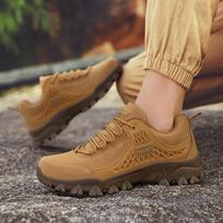 Madingi odiniai laisvalaikio batai vyrams Odiniai batai su raišteliais lauko žygiams Neslystantys lauko slip-on sportbačiai vyrams dideli dydžiai 48 49 50 51 16 tamsiai ruda spalva