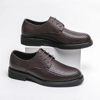 Fashion Derby Shoe Men PU Microfiber Leather Lace Up Anti-skid Fashion Comfortable Anti-skid Business Formal Banquet Shoes 46 juoda