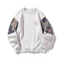 Hong Kong Style White Background Cotton Sweater M
