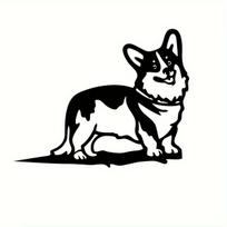 Stylish Metal Corgi Silhouette Sign Rustic Decor for Outdoor Home and Garden Elevate your home's curb appeal decoration juoda