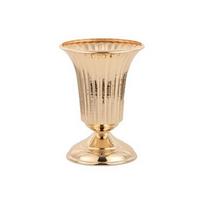 Desktop Metal Trumpets Centerpieces Vase Gold Flowers Vase Welcome Area Road Guide beige