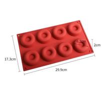 Cake Mold Silicone DIY Donut Maker Non-Stick Baking Pastry Cookie Chocolate Mold Muffin Cake Mould Dessert Decorating Tools red