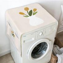 Washing Machine Cover Sun Protection Waterproof Pocket Portable Kitchen Refrigerator Dust Covers Household Home Decoration Pads 55x140cm gray