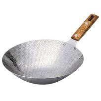 22CM Stainless Steel Griddle Wok for Cooking Kitchen Accessory with Hanging Hole Design Multifunctional 33.00X22.00X6.00CM