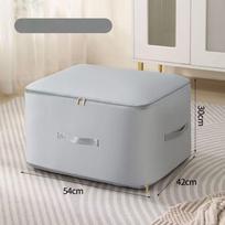 Twill Fabric Material Compression Packing Cube Foldable Dustproof Clothing Packaging Bag Large Capacity Moisture-proof gray