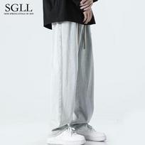 Hong Kong Trendy Men'S Summer New 2024 Personalized Letter Jeans Hip Hop Ins Trendy High Street Trendy Rascal Handsome Pants M šviesiai mėlyna spalva