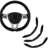 3pcs Car Carbon Fiber Anti-Skid Steering Wheel Cover Non-Slip Auto Wheel Booster Cover Car Interior Accessories juoda