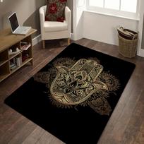 Fatimos rankos raštuotas neslystantis kilimas, neslystantis virtuvės kilimas, skirtas virtuvei, svetainei, miegamojo kilimėlis, plaunami flaneliniai kilimai 40X60cm-16x24in brown