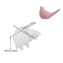 DIY Bird Candle Mold Mirror Silicone Mold Cement Gypsum Candle Ornament 3D Bird Epoxy Resin Mold Crafts Mould Home Decoration white