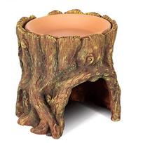 Reptile Cave Moisture Keeping Resin Reptile Hide Cave Garden Stump Decoration Help Shedding For Gecko Reptile