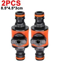 1/6PCS Faucet Hose Connector Garden Hose Shut Off Valve Plastic Tubing Tap Quick Joint Garden Irrigation Watering System Fitting black