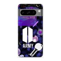 Case for Google Pixel 8 Pro BTS army logo Bangtan Subs juoda