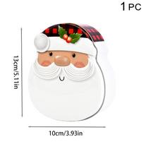 Cartoon Christmas Iron Candy Boxes Gingerbread Man Christmas Decorations for Home New Year Xmas Kids Gifts Box Navidad Ornament as picture