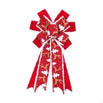 Raudonos Kalėdinės Juostelės Kaspinai Pakabukas Vainikas Ornamentas Krepšiui red