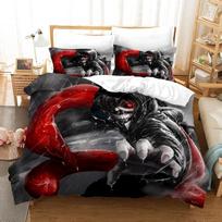 3D Printed Anime Tokyo Ghoul Bedding Set Duvet Cover Kaneki Ken Double Twin Full Queen King Adult Kids Bedclothes Quilt Cover EU Single 135x200cm