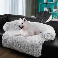 Dog Pet Bed Sofa Cushions Small Kennel Dogs Baskets Cats Products Mat Beds Supplies Medium Breeds Fluffy Large Puppy Accessories S 100x85cm gray