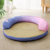 Summer Cooling Pet Dog Mat Ice Pad Dog Sleeping Round Mats For Dogs Cats Pet Kennel Top Quality Cool Cold Silk Dog Bed S 45X45CM blue