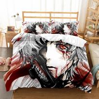 3D Print Anime Tokyo Ghoul Bedding Sets Duvet Cover Set With Pillowcase Twin Full Queen King Bedclothes Bed Linen Home Textiles 70x133cm 2pcs