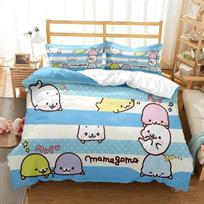 Cartoon Bubu Dudu Bear Panda Bedding Set Duvet Cover Bed Set Quilt Cover Pillowcase Comforter king Queen Size Boys Adult Bedding EU Single 135x200cm