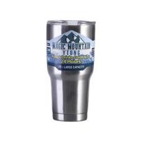 Magic Mountain  Label Card Thermos Cup Frreze Thermal Flasks Coffee Mug Vacuum Insulated Bottle Stainless Water Keep Drink Cold 30oz gray