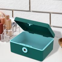 Fingerprint Lock Jewelry Box for Keepsakes And Trinkets on Desk Single Layer žalia