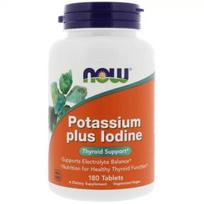 Now Foods - Potassium Plus Iodine, 180 Tablets