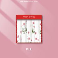 1PC Nuan Series 10-20% Blackout Rural Style Cartoon Pink Daisy Embroidered White Sheer Curtain for  Living Room Bedroom Window Decoration Home Decor W100cm x L200cm rožinė